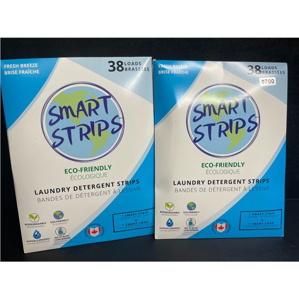 2 Packs of Smart Strips Laundry Detergent Strips (38 Loads) Fresh Breeze; Eco-Friendly - New