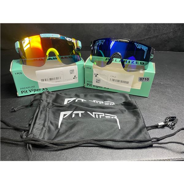 2 Pairs of Kids/Youth Pit Viper Polarized Sunglasses (For Ages 2-6yrs) - New