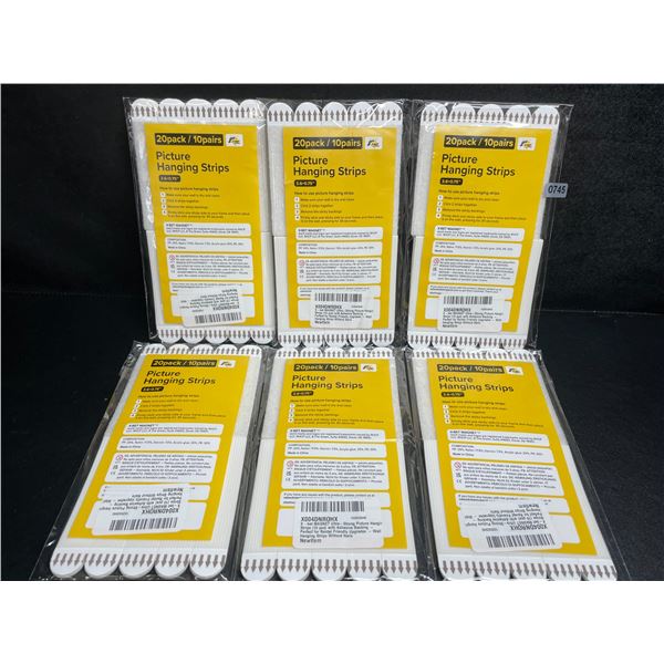 6 Packs of Picture Hanging Strips (20PCS Each) 3.6" x 0.75" Size - New