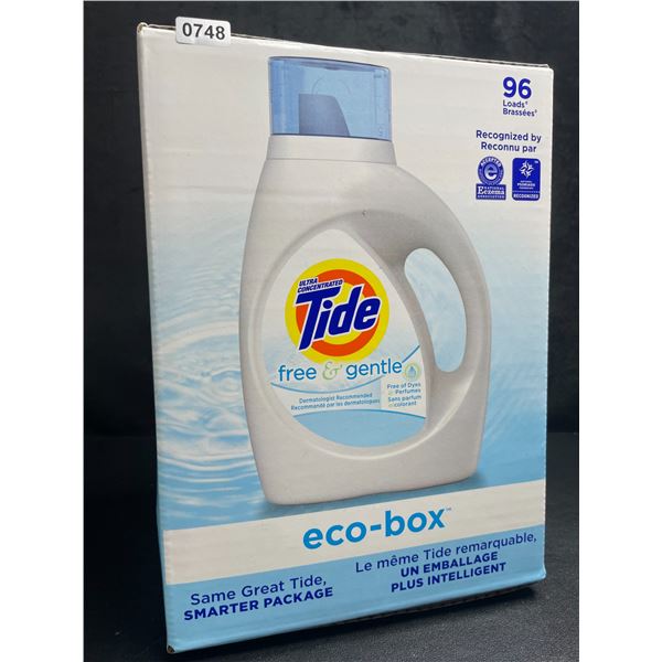 Tide Ultra Concentrated Free & Gentle Eco-Box Liquid Laundry Detergent (3.1L) 96 Loads - New