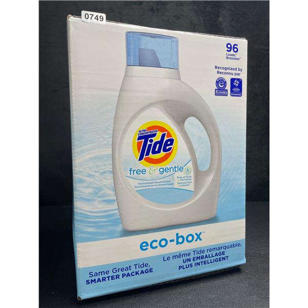 Tide Ultra Concentrated Free & Gentle Eco-Box Liquid Laundry Detergent (3.1L) 96 Loads - New