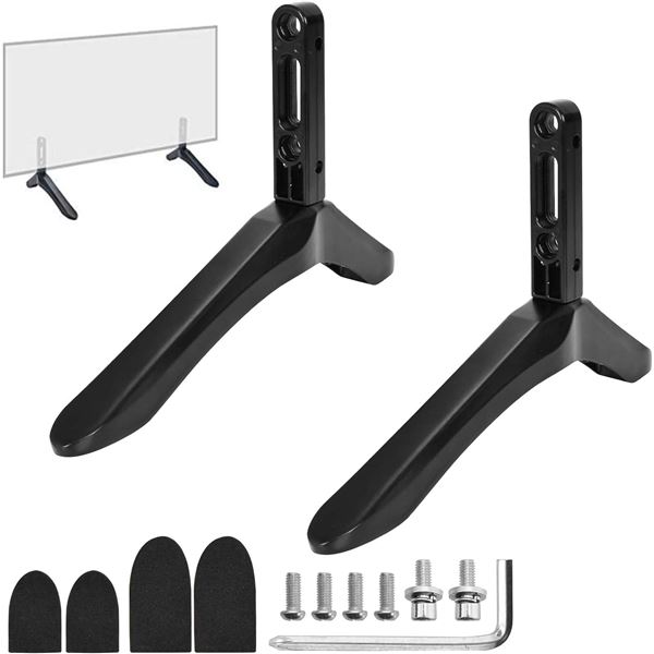 Universal TV Stand Base/Legs for 32-65" TV's - No Drilling - Compatible w/ Smart TV's/LCD/LED/etc.