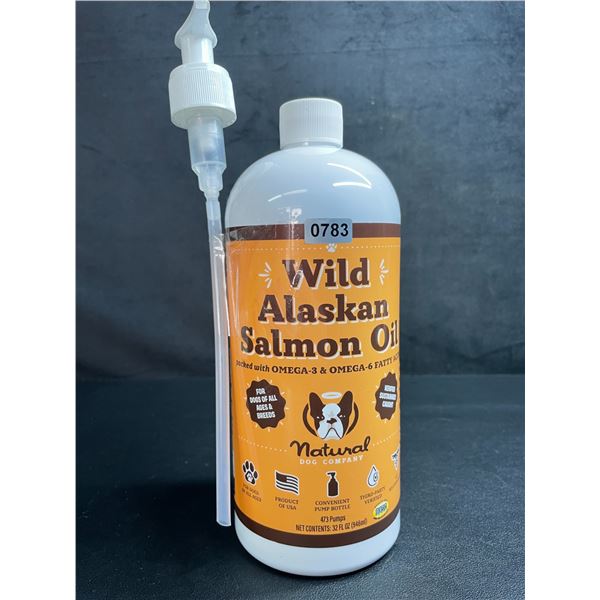 Pure Wild Alaskan Salmon Oil by Natural Dog Company (946ml Bottle) with Omega 3 & Omega 6 - New