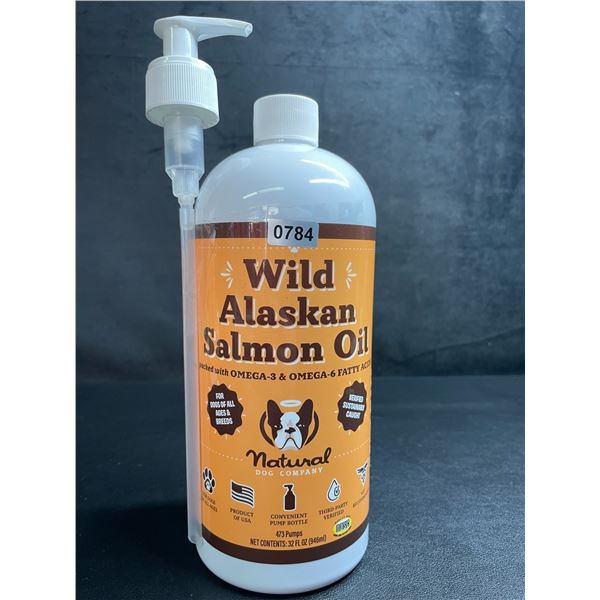 Pure Wild Alaskan Salmon Oil by Natural Dog Company (946ml Bottle) with Omega 3 & Omega 6 - New