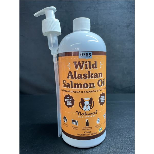 Pure Wild Alaskan Salmon Oil by Natural Dog Company (946ml Bottle) with Omega 3 & Omega 6 - New