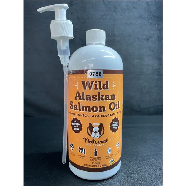 Pure Wild Alaskan Salmon Oil by Natural Dog Company (946ml Bottle) with Omega 3 & Omega 6 - New