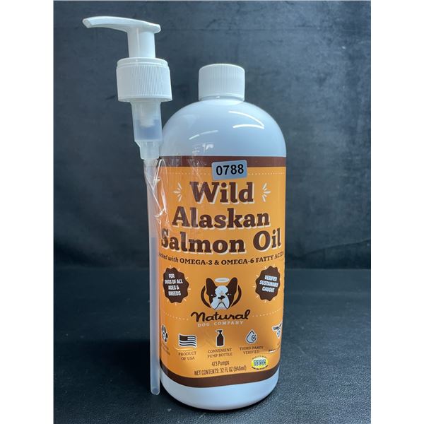 Pure Wild Alaskan Salmon Oil by Natural Dog Company (946ml Bottle) with Omega 3 & Omega 6 - New