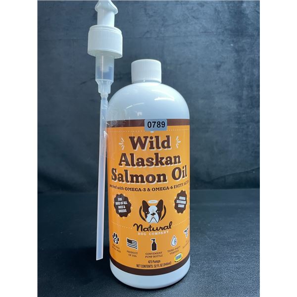 Pure Wild Alaskan Salmon Oil by Natural Dog Company (946ml Bottle) with Omega 3 & Omega 6 - New
