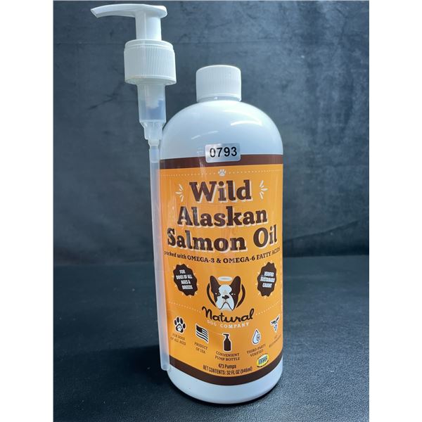 Pure Wild Alaskan Salmon Oil by Natural Dog Company (946ml Bottle) with Omega 3 & Omega 6 - New