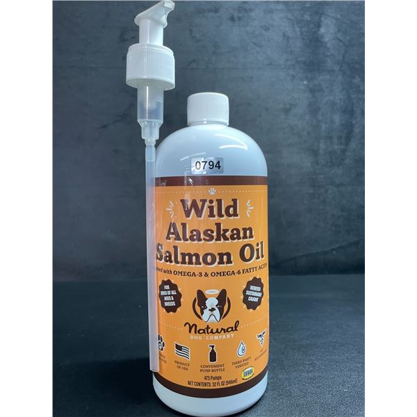 Pure Wild Alaskan Salmon Oil by Natural Dog Company (946ml Bottle) with Omega 3 & Omega 6 - New