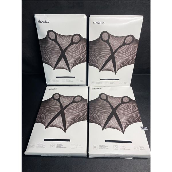 4 Packs of Sheertex Control Top Sheer Rip-Resist Tights for Women (Size S) - New