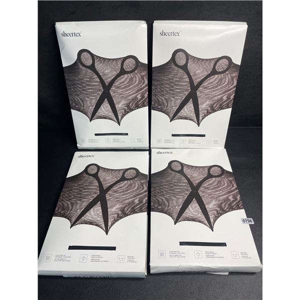 4 Packs of Sheertex Control Top Sheer Rip-Resist Tights for Women (Size S) - New