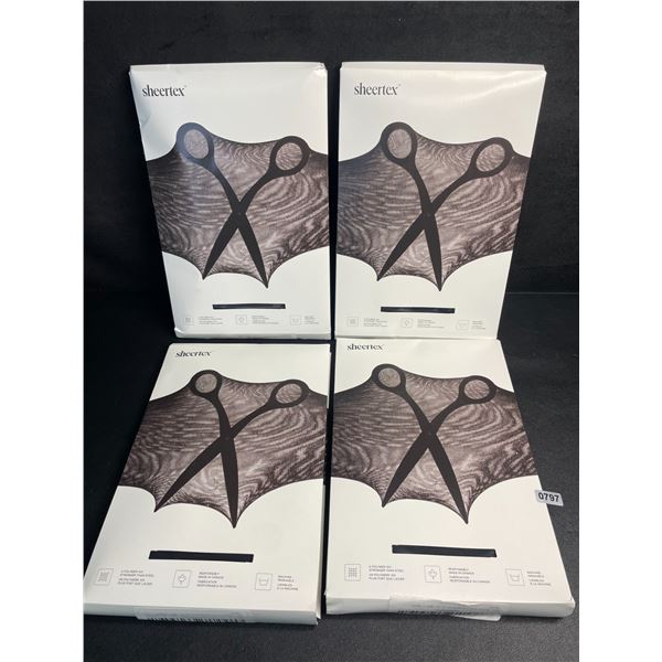 4 Packs of Sheertex Control Top Sheer Rip-Resist Tights for Women (Size S) - New