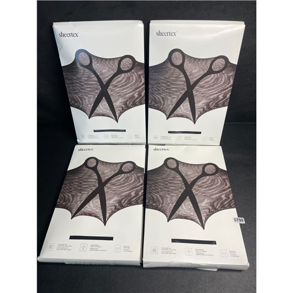 4 Packs of Sheertex Control Top Sheer Rip-Resist Tights for Women (Size S) - New