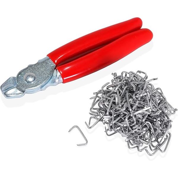 Lot of 2 Tamwell Hog Ring Pliers with 200 Rings (Each) - Brand New