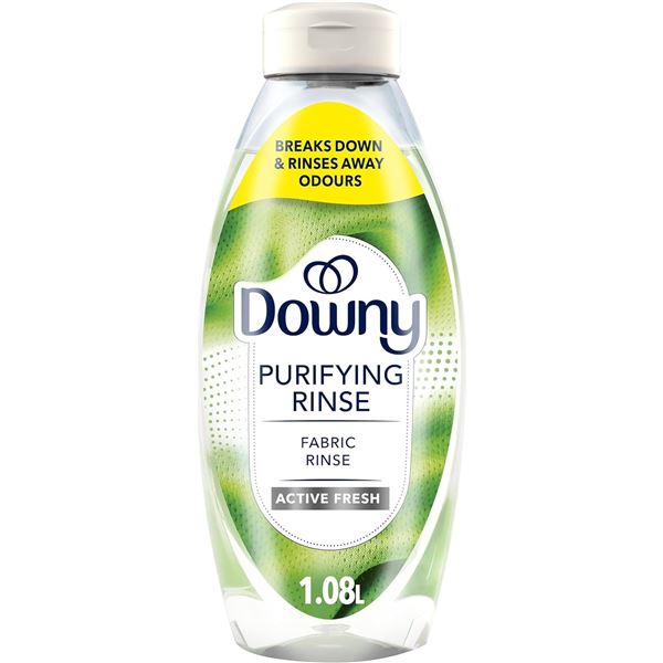 Downy Purifying Rinse/Laundry Odour Remover and Fabric Softener - Active Fresh (1.08L) - New