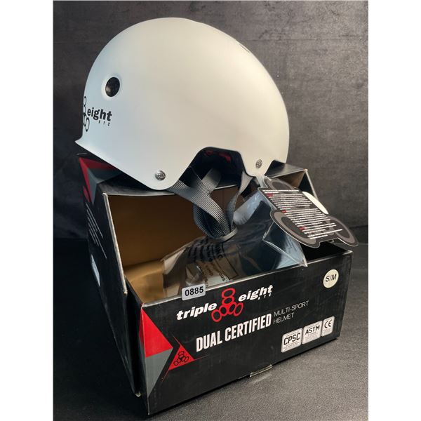Triple Eight Dual Certified Multi-Sport Helmet - Size S/M - White - New in Box!