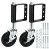 Image 1 : Box of 2PCS 4-Inch Spring Loaded Heavy-Duty Gate Caster Wheels for Outdoor Gates - New
