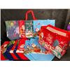 Image 1 : 34 Reusable Shopping Bags - Assorted Christmas Designs - Brand New!