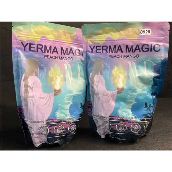Lot of 2 Yerma Magic Peach Mango Instant Tea Powder (330g) with Prebiotics/Probiotics- New