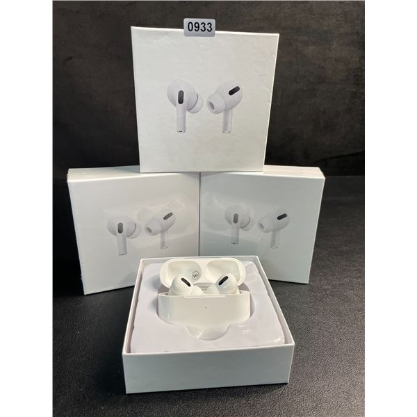 Lot of 3 Air-Pod Style Wireless Earbuds with Charging Cases - New Sealed!