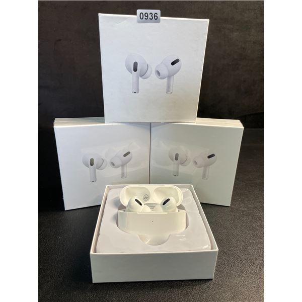 Lot of 3 Air-Pod Style Wireless Earbuds with Charging Cases - New Sealed!