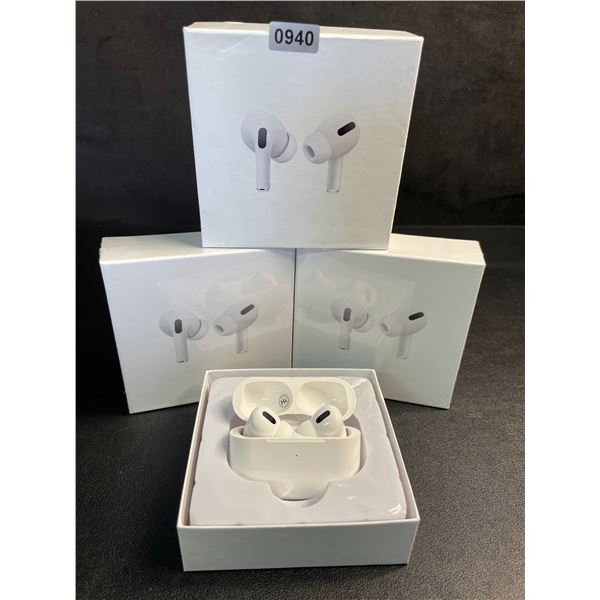 Lot of 3 Air-Pod Style Wireless Earbuds with Charging Cases - New Sealed!