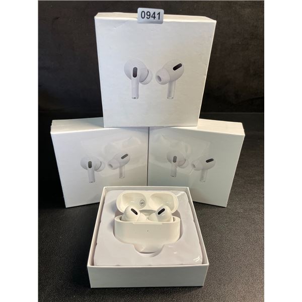 Lot of 3 Air-Pod Style Wireless Earbuds with Charging Cases - New Sealed!