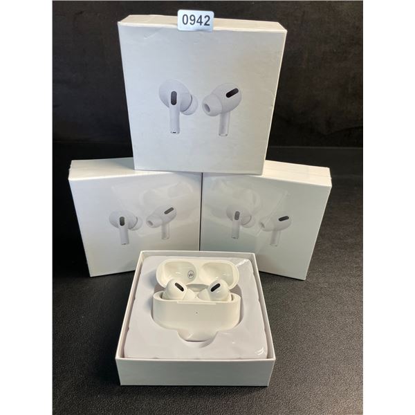 Lot of 3 Air-Pod Style Wireless Earbuds with Charging Cases - New Sealed!