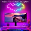 Image 6 : LED Neon Rope Light Kit (66.4FT) with Remote Control - 24V RGB Flexible Neon Rope Lights - New