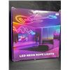 Image 8 : LED Neon Rope Light Kit (66.4FT) with Remote Control - 24V RGB Flexible Neon Rope Lights - New