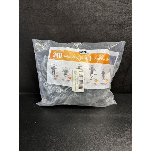 Sealed Bag of 240PCS Vehicle Retainer Clips and Removal Tool - New