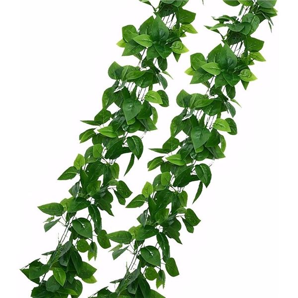 3 Packs of Artificial Luscious Greenery/Plant Leaves Vine Garland for Decor (86.6" Per Pack) - New