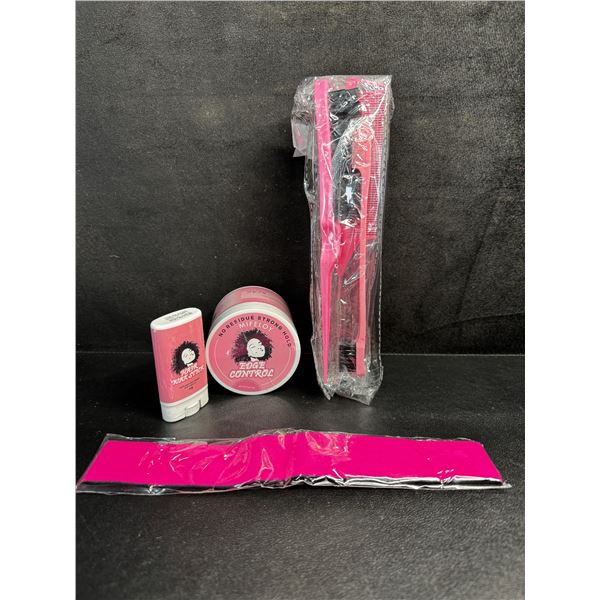 2 6-PC Hair and Wig Care Kit with Brushes and Fly Away/Edge Control Product - New