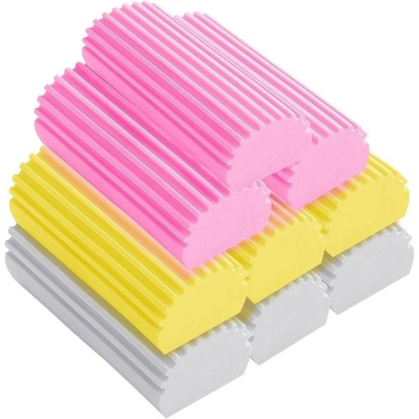 18PCS Magic Damp Cleaning Sponge Dusters for Household (2 Boxes x 9PCs Each) - New!