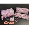 Image 1 : Lot of 3 Kuromi 6PC Kawaii Cosmetic Bag Sets with Accessories - Brand New!