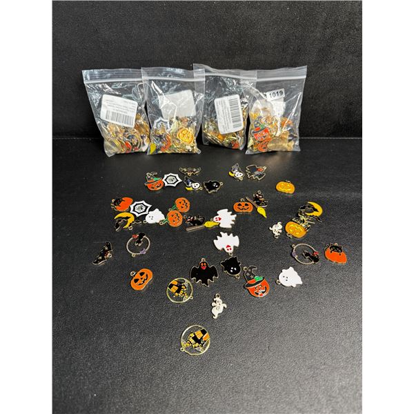 4 36ct Packs of Assorted Halloween Design Enamel Craft Charms - 144PCS Total - New