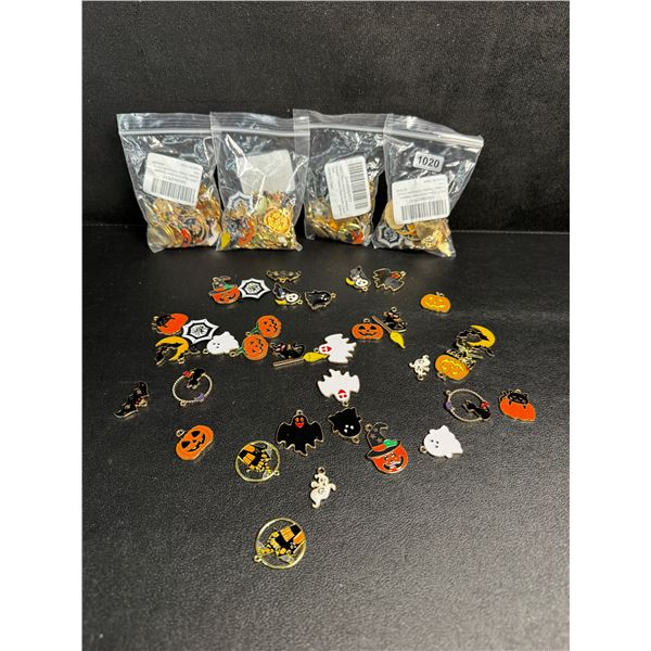 4 36ct Packs of Assorted Halloween Design Enamel Craft Charms - 144PCS Total - New