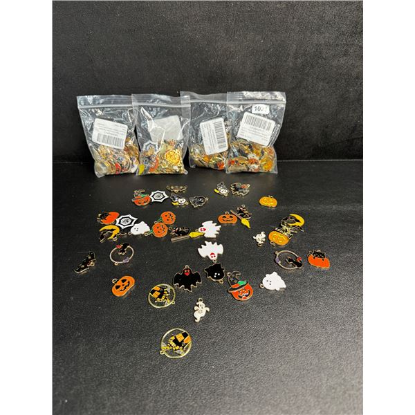 4 36ct Packs of Assorted Halloween Design Enamel Craft Charms - 144PCS Total - New