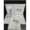 Image 2 : 5 Packs of Organic Cotton Flannel Unbleached Wool Sheets for Castor Oil/Massage (2PC Per Pack) - New