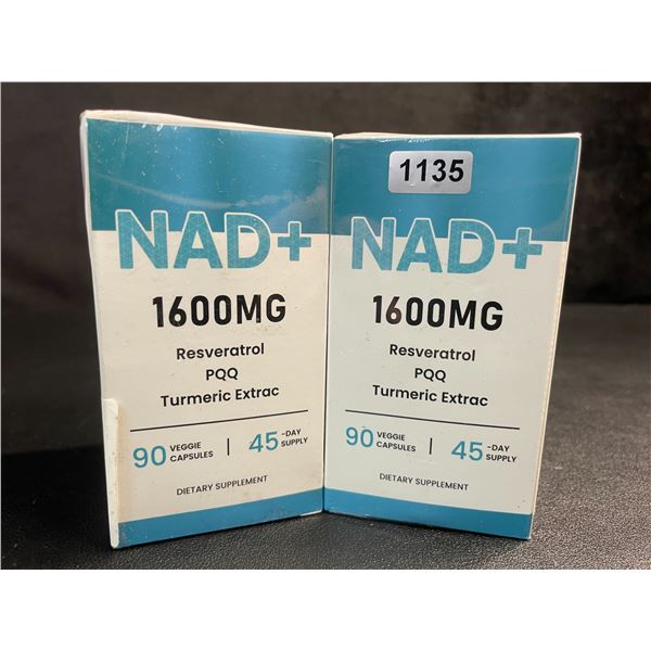 2 Boxes of NAD+ 1600MG Dietary Supplement - 90 Capsules Per Box - New Sealed