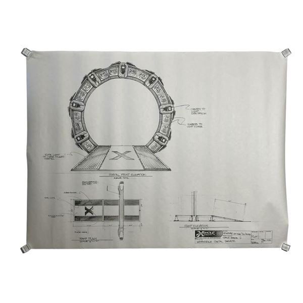 Stargate SG-1 (1997-2007) - Production Blueprint "Wormhole Portal Device" Season 5