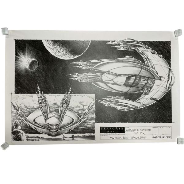 Stargate SG-1 (1997-2007) - Production Concept Art "Martin's Alien Spaceship" Season 5