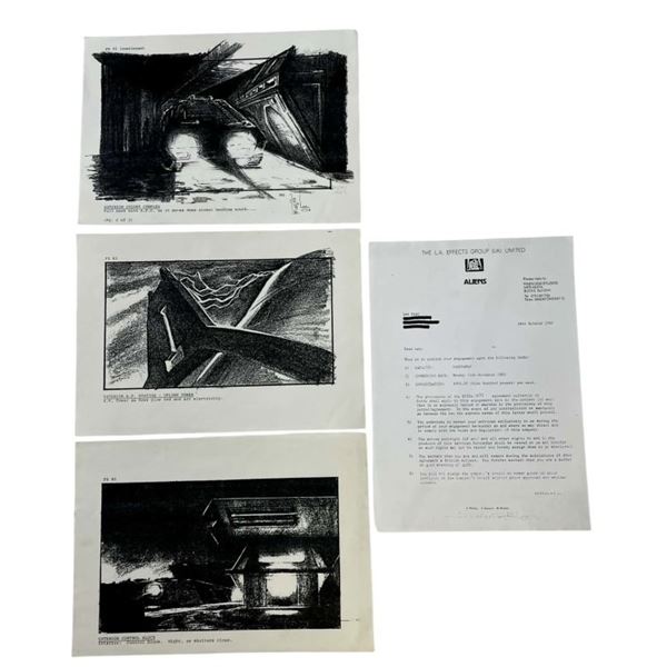 Aliens (1986) - Storyboard Lot + Cameraman Letter