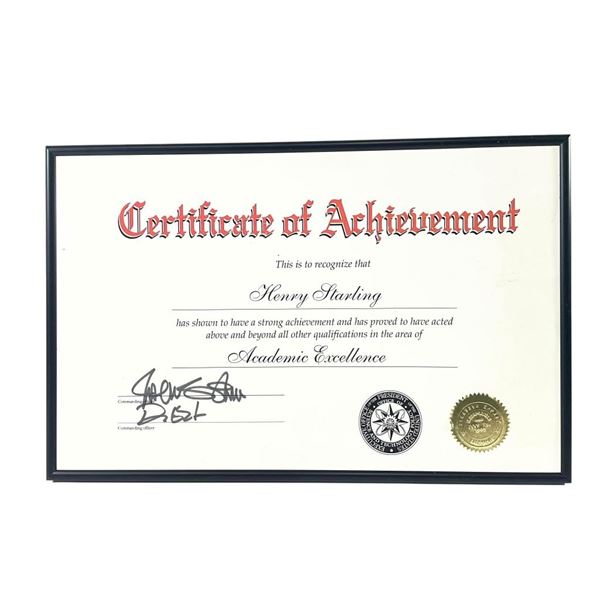 Star Trek: Voyager (1995 - 2001) - Henry Sterling (Ed Begley Jr.) Certificate of Academic Excellence