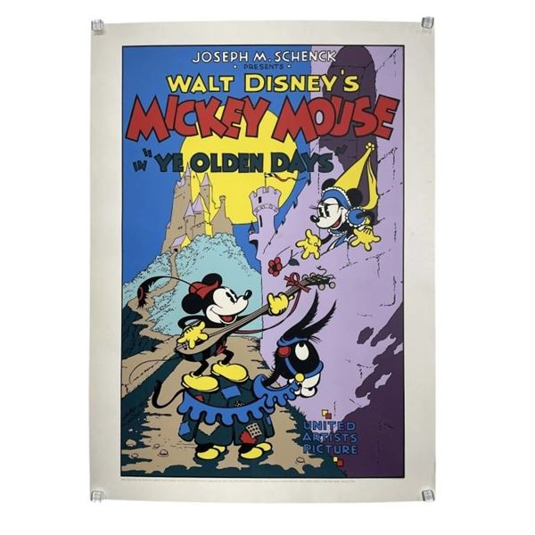Ye Olden Days (Disney Mickey Mouse 1933) - Serigraph Poster