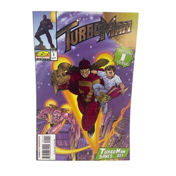 Jingle All the Way (1996) - Prop Turbo Man Gold Foil Comic Cover