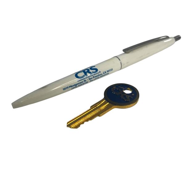 The Game (1997) - Original Prop Metal CRS Key and Pen