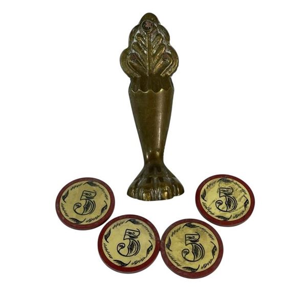 Cowboys & Aliens (2011) - Set of 4 Prop Poker Chips And Metal Prop