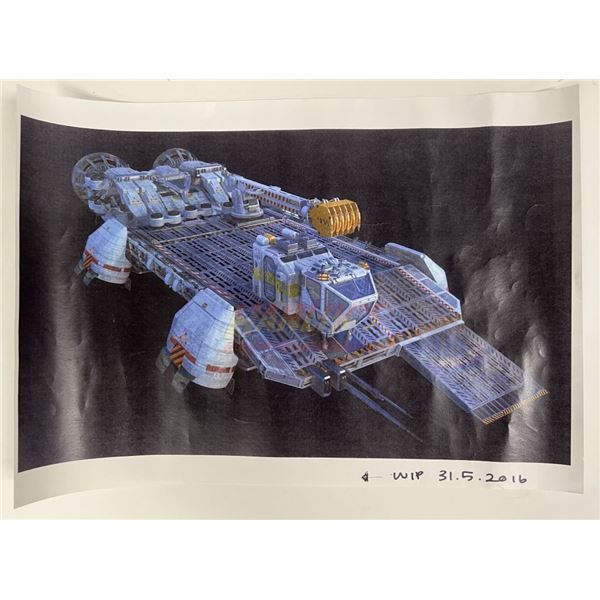 Alien: Covenant (2017) - Shuttle Artwork With Hand Written Notes